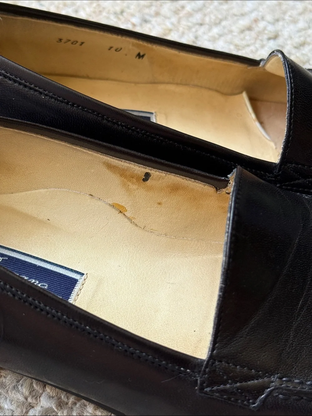 BRAGANO by COLE HAAN Black Leather Slip-On Loafers Size 10 (Men’s)